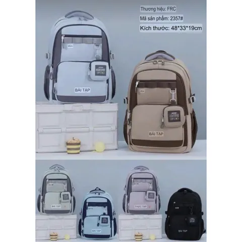 [HÀNG MỚI VỀ] Balo Đi Học Unisex FRC 2357 Cỡ Lớn Nhiều Ngăn Tiện Lợi, Cặp Sách Thể Thao Nam Nữ Đi Chơi Du Lịch