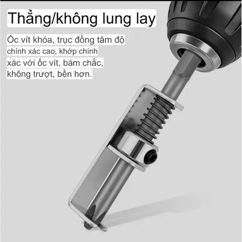 Đầu Kẹp Giữ Vít Chống Trượt Có Lò Xo – Mũi Bắt Vít Thẳng Hàng Chuyên Dụng Cho Máy Khoan, Máy Bắt Vít Chuôi Lục Giác