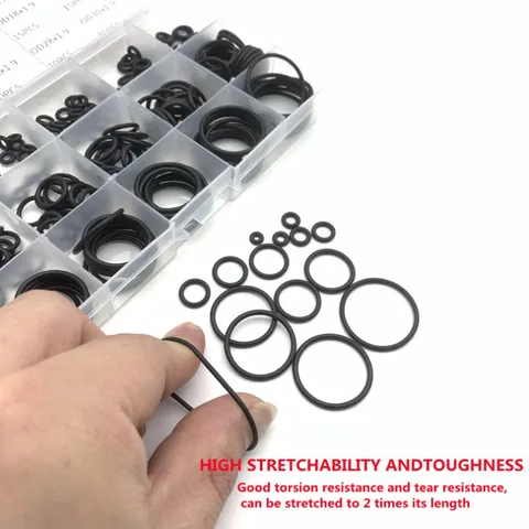 .Hộp 400 gioăng cao su và 200 ron cao su chất lượng thay thế băng tan, ron chỉ cao su 24 size chịu dầu, nhiệt độ cao 033