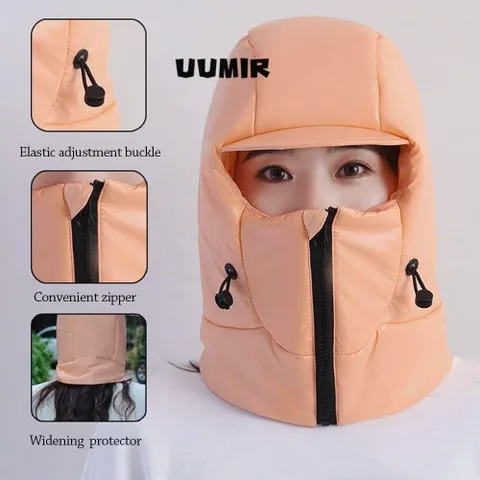 Mũ Bomber, Mũ mùa đông đi xe đạp ấm áp, ngoài trời dày tích hợp mặt tai chống gió Mũ Nga dành cho nam nữ