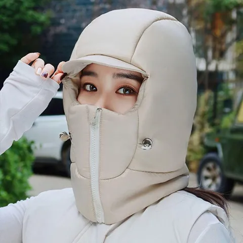 Mũ Bomber, Mũ mùa đông đi xe đạp ấm áp, ngoài trời dày tích hợp mặt tai chống gió Mũ Nga dành cho nam nữ