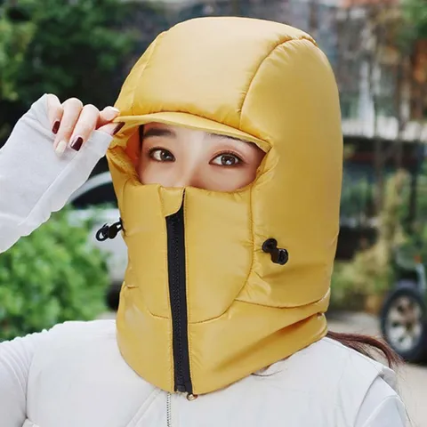 Mũ Bomber, Mũ mùa đông đi xe đạp ấm áp, ngoài trời dày tích hợp mặt tai chống gió Mũ Nga dành cho nam nữ
