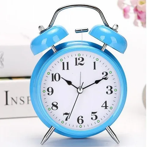 Đồng Hồ Báo Thức Để Bàn Hai Chuông Gõ Cổ Điển | Kim Trôi Êm, Báo Thức To, Có LED