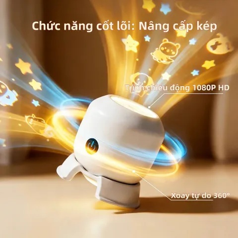 Đèn Ngủ Máy Chiếu Đại Dương Cho Bé - Đèn Chiếu Trần Phòng Ngủ Hình Cá Heo Sinh Vật Biển Tạo Hiệu Ứng Thư Giãn Dễ Ngủ