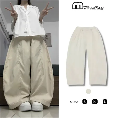 [DEAL MỞ BÁN] Quần Kaki Ống Cong Nam Nữ 3 Màu, Cạp Chun Co Giãn Đứng Form, Quần Dáng Basic