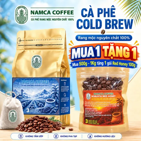 (1Kg) CÀ PHÊ COLD BREW. Cà Phê ủ Lạnh Cao Cấp (100% Hạt Cafe Arabica Cầu Đất) (Đã bao gồm 8% VAT) 899246