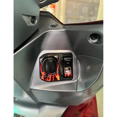 Tem Sticker Nhựa Nổi Phản Quang 3M, Dán Ổ Khoá Smartkey Honda V2, 4 Mẫu Lửa 2025