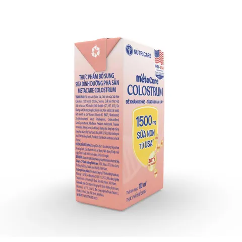 Thùng 24 Hộp Sữa Bột Pha Sẵn METACARE COLOSTRUM Nutricare Tăng Cường Đề Kháng Hệ Miễn Dịch Với Sữa Non IgG 110ml/180ml