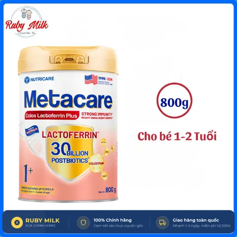 Sữa Bột Metacare Colos Lactoferrin Plus 0+, 1+, 2+ Lon 800g Cho Bé