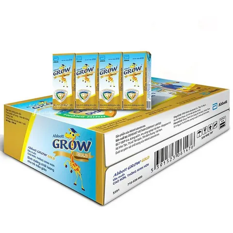 Thùng 48 hộp sữa pha sẵn Abbott Grow Gold hương vani 110ml/180ml
