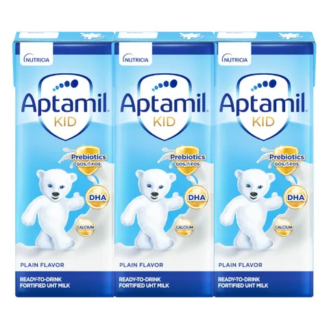 [Lốc 3 Hộp] Sữa pha sẵn Aptamil Kid 110ml/180ml, tiêu hóa khỏe mạnh, tăng sức đề kháng