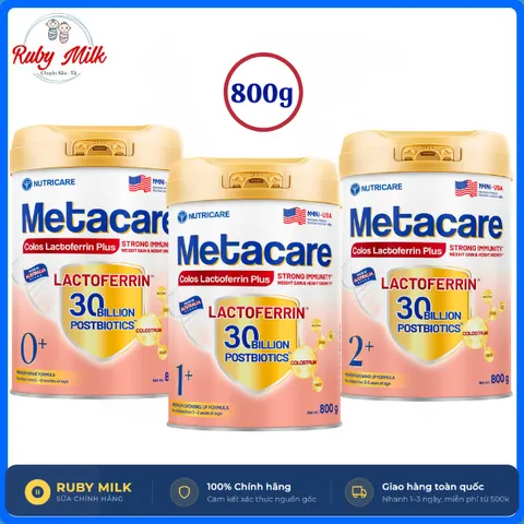 Sữa Bột Metacare Colos Lactoferrin Plus Lon 800g – Tăng Đề Kháng, Hấp Thu Tốt, Cho Bé