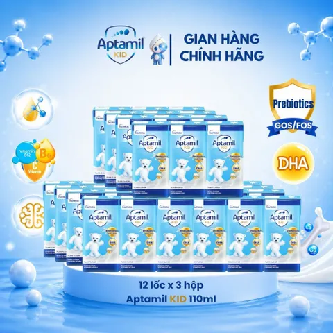 Thùng Sữa dinh dưỡng pha sẵn Aptamil KID 110ml, 180ml tiện lợi, dinh dưỡng cho bé