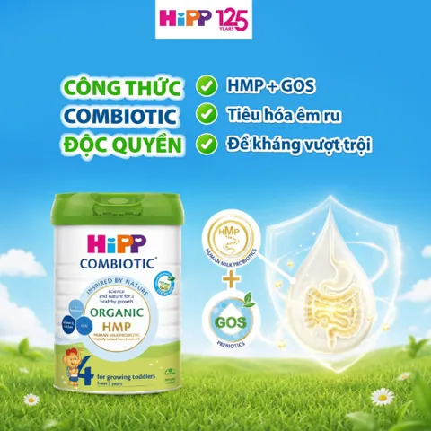 [COMBO 2 LON] (TEM VẠN AN) - Sữa Bột Công Thức HIPP Organic Combiotic Số 1,2,3,4 Lon 800g - Tiêu Hóa