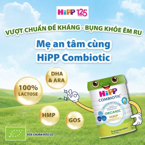 [COMBO 2 LON] (TEM VẠN AN) - Sữa Bột Công Thức HIPP Organic Combiotic Số 1,2,3,4 Lon 800g - Tiêu Hóa