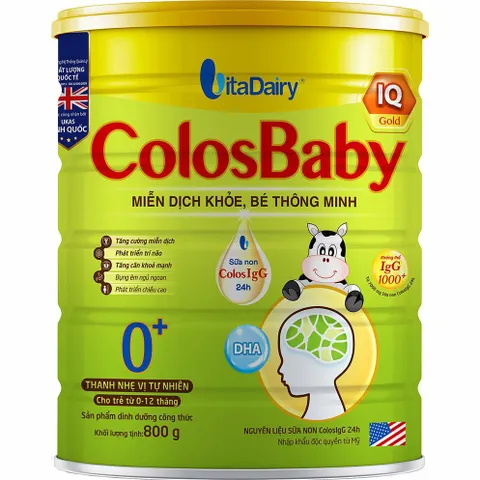 Sữa ColosBaby IQ Gold 0+ 1+ 2+ Lon 800g Cho Bé