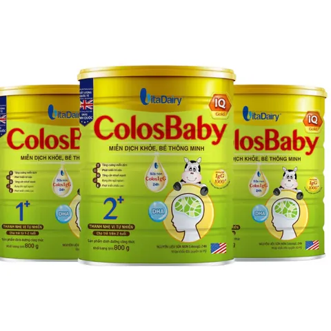 Sữa ColosBaby IQ Gold 0+ 1+ 2+ Lon 800g Cho Bé
