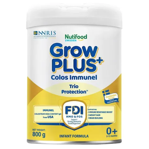 [Chính Hãng] Sữa Bột Nutifood GrowPLUS+ Vàng Immunel 0+,1+,2+ Lon 800g - Sữa Non. Tăng đề kháng