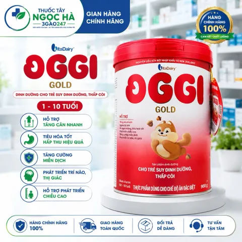 Sữa Bột Oggi Gold 900g Vitadairy Cho Bé 1-10 Tuổi | Tăng Cân Khỏe, Tiêu Hóa Tốt, Hỗ Trợ Phát Triển