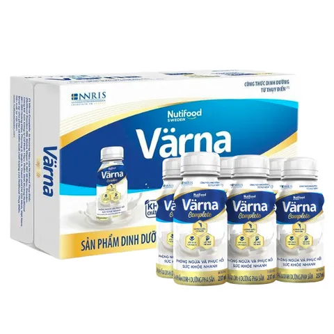 Thùng 24 Chai Sữa Bột Pha Sẵn Varna Complete Chai 237ml - Dinh dưỡng toàn diện cho người lớn