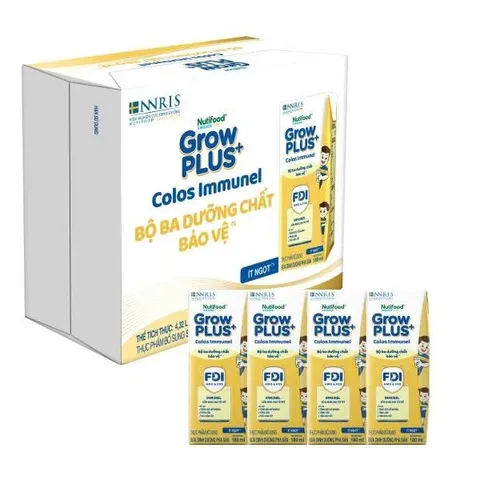Thùng 24 hộp Sữa Bột Pha Sẵn Nutifood Sweden GrowPLUS+ Bạc, Vàng Immunel,Lactoferrin Hộp 110/180ml