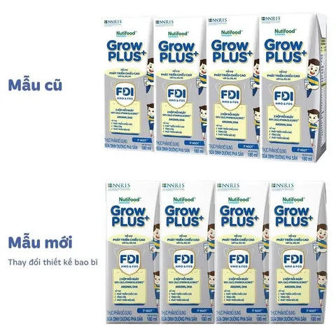 Thùng 24 hộp Sữa Bột Pha Sẵn Nutifood Sweden GrowPLUS+ Bạc, Vàng Immunel,Lactoferrin Hộp 110/180ml