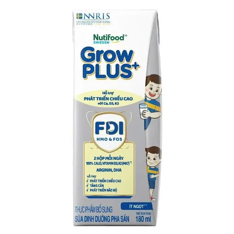 Thùng 24 hộp Sữa Bột Pha Sẵn Nutifood Sweden GrowPLUS+ Bạc, Vàng Immunel,Lactoferrin Hộp 110/180ml