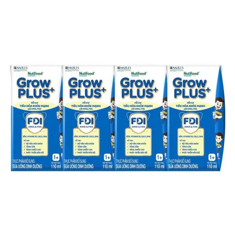 [COMBO 6 LỐC] Sữa Pha Sẵn Nutifood Growplus+ Đỏ, Xanh - Cho Trẻ Suy Dinh Dưỡng -  Ít Đường 110ml và 180ml
