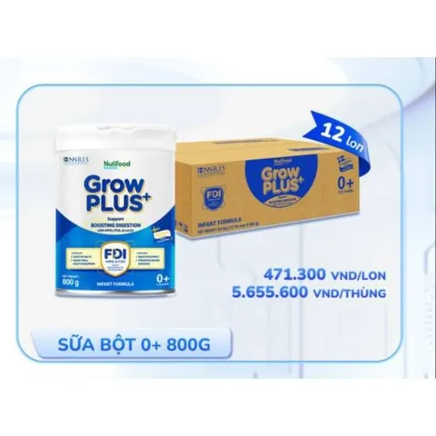 Thùng 48 Hộp Sữa Pha Sẵn Nutifood GROWPLUS+ Xanh Nhạt  110ml, 180ml (Tiêu Hóa)