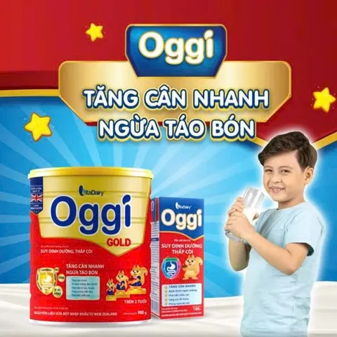 Sữa Bột OGGI Gold Lon 900g - Cho bé Suy Dinh Dưỡng, Thấp Còi (Mẫu Mới)