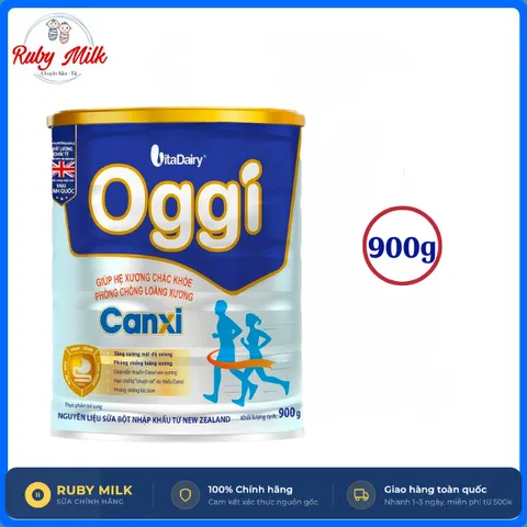 Sữa Bột Oggi Gold, Oggi Canxi 900g Vitadairy Cho Bé 1-10 Tuổi -Tăng Cân Khỏe, Tiêu Hóa Tốt, Hỗ Trợ Phát Triển Chiều cao