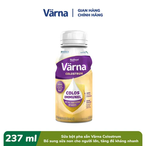 Thùng Sữa Non Pha Sẵn Värna Colostrum (24 Chai x 237ml) - Sữa Cho Người Lớn Tăng Cường Đề Kháng
