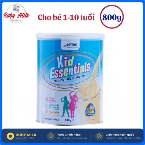 Sữa Bột Nestle Kid Essentials Hương Vani Lon 800g - Tăng Cân, Tăng Chiều Cao cho bé