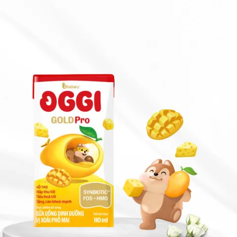 [Combo 2 Thùng] Sữa bột pha sẵn Oggi Gold Pro vị trái cây Thùng 24 hộp, Bổ sung đạm A2, Synbiotic Vitadairy