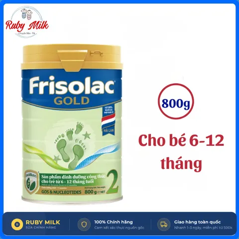 Sữa Bột Frisolac Gold số 2 Lon 800g (Cho bé 6 - 12 tháng)