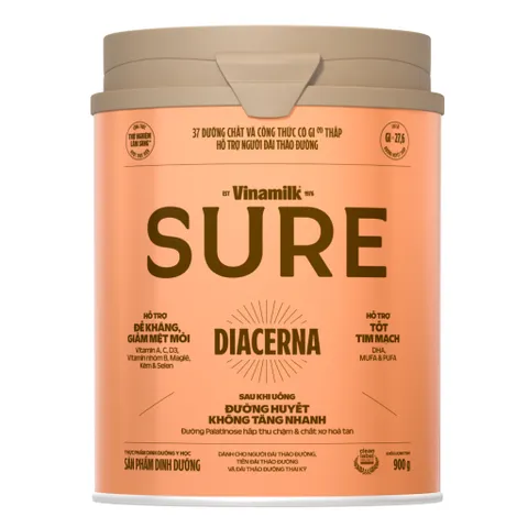 Sữa bột cho người lớn tuổi Vinamilk Sure Prevent , Sure Diacerna Lon 900g