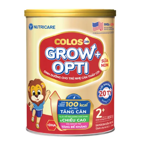 Sữa bột Nutricare Colos Grow Plus Opti Lon 850g
