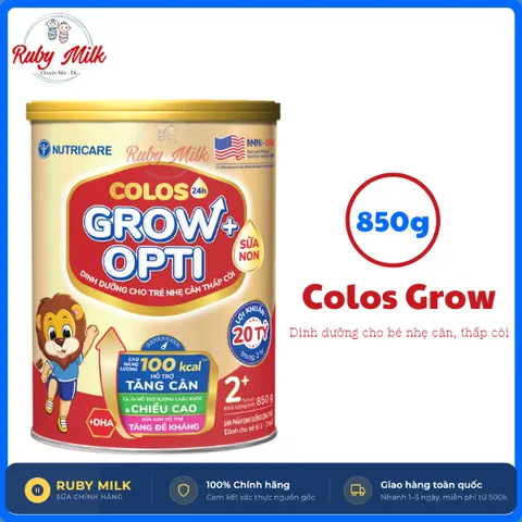 Sữa bột Nutricare Colos Grow Plus Opti Lon 850g