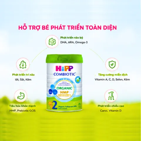 [Combo 3 Lon] Sữa Bột Hipp Bò Organic Combiotic Đức Lon 800g,  Sữa Hipp Hữu Cơ Bổ Sung Dinh Dưỡng đủ số cho bé