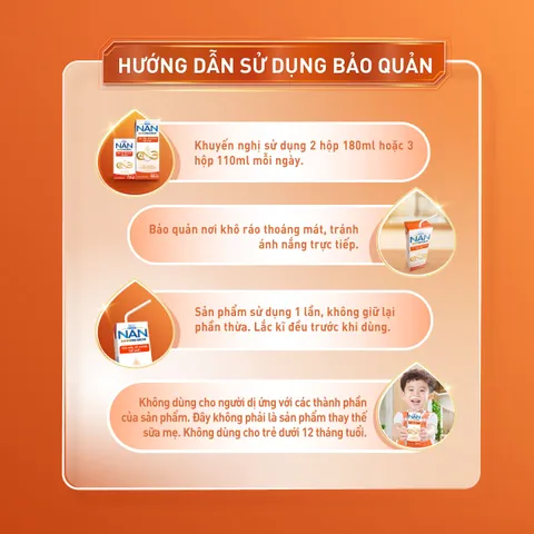 [Combo 2 Thùng] Thùng sữa pha sẵn Nestle NAN INFINIPRO GROW A2&HMO hỗ trợ tiêu hóa,đề kháng 110ml, 180ml