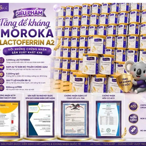 Sữa Lactoferrin Moroka Synbiotics Úc (50 Gói x 2g) Chính Hãng, Hỗ Trợ Tiêu Hóa Và Miễn Dịch Rubymilk 182