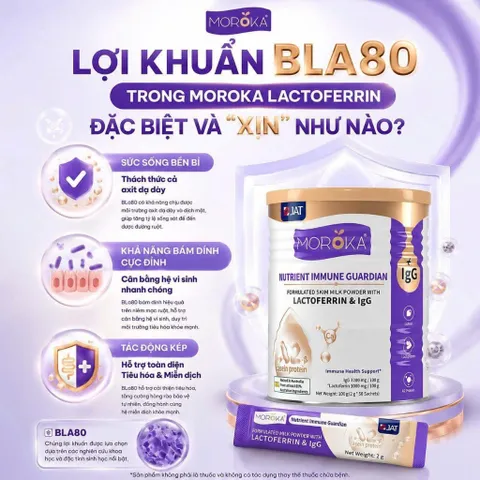 Sữa Lactoferrin Moroka Synbiotics Úc (50 Gói x 2g) Chính Hãng, Hỗ Trợ Tiêu Hóa Và Miễn Dịch Rubymilk 182