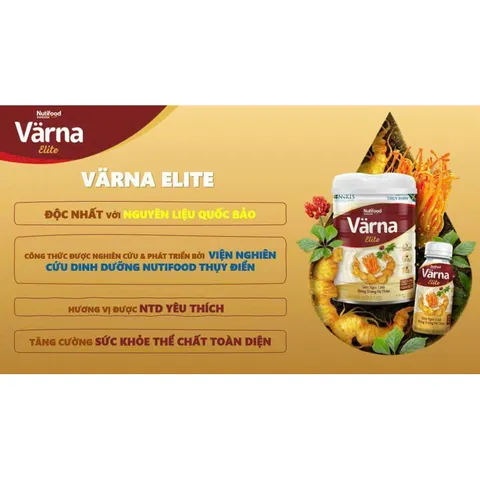 [Combo 2 Lon] Sữa Bột Nutifood Varna Elite Chứa Sâm Ngọc Linh Đông Trùng Hạ Thảo Lon 850G