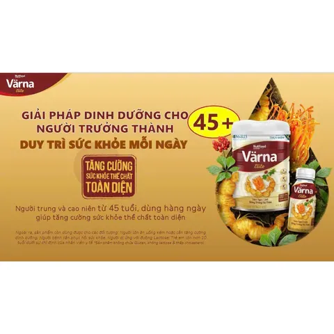 [Combo 2 Lon] Sữa Bột Nutifood Varna Elite Chứa Sâm Ngọc Linh Đông Trùng Hạ Thảo Lon 850G