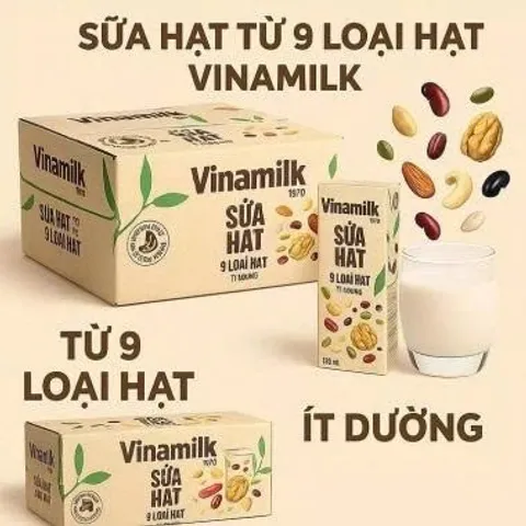 Thùng 24 Hộp Sữa Hạt Vinamilk Super Nut Ít đường 180ml