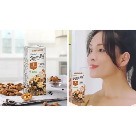 Thùng 24 Hộp Sữa 9 loại hạt Vinamilk Super Nut 180ml ít đường