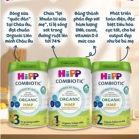 [Thùng 6 Lon ] Sữa Bò HiPP Organic Combiotic 800g/ Sữa Dê HiPP Organic 800g đủ số