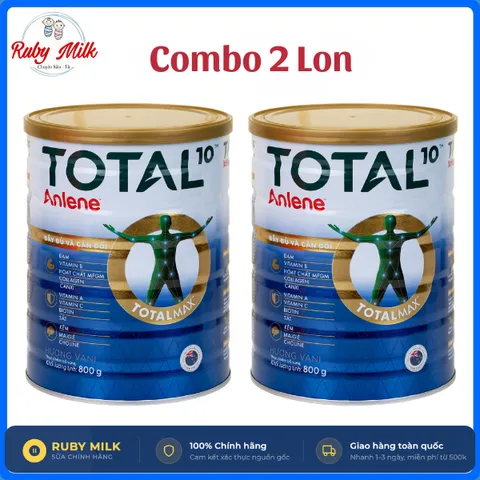 Combo 2 Lon Sữa bột bổ sung dinh dưỡng Anlene TOTAL 10 Lon 800g MẪU MỚI