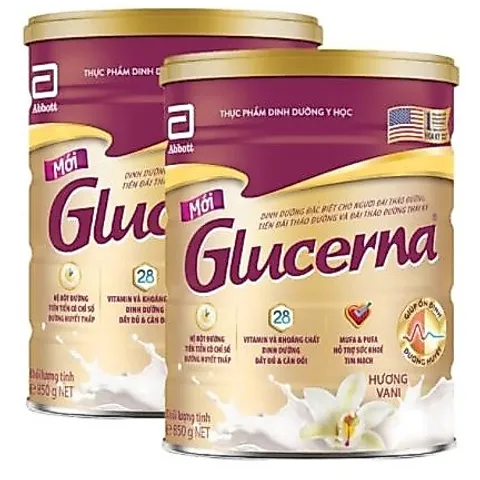 Combo 2 Lon Sữa Bột Glucerna Vani Lon 800g Dành Cho Người Tiểu Đường
