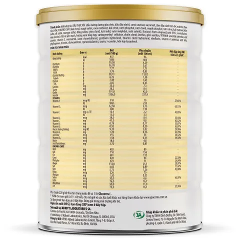Combo 2 Lon Sữa Bột Glucerna Vani Lon 800g Dành Cho Người Tiểu Đường